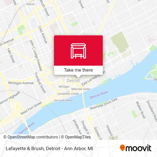 Lafayette & Brush map