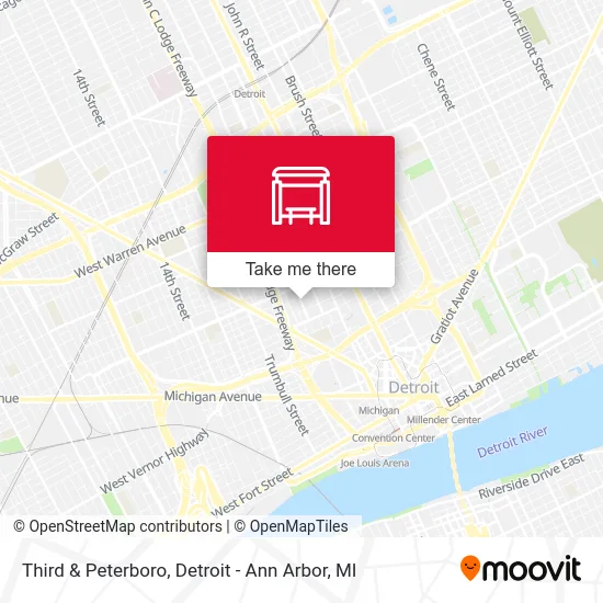 Third & Peterboro map