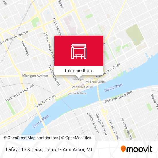 Lafayette & Cass map