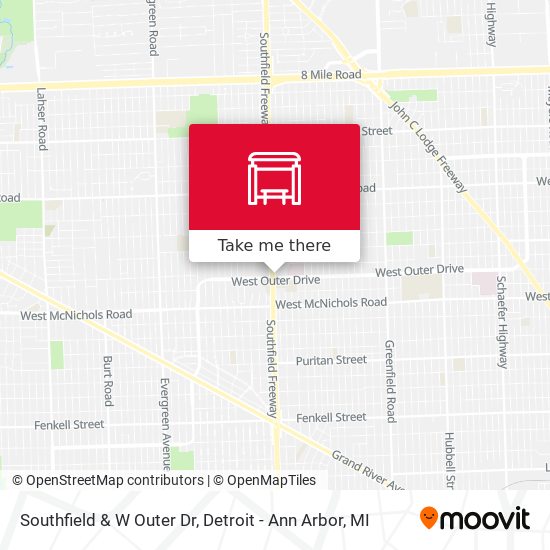 Southfield & W Outer Dr map