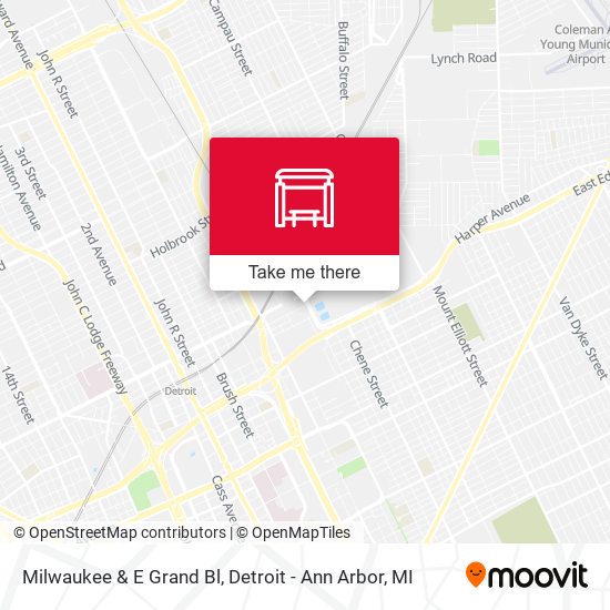 Milwaukee & E Grand Bl map