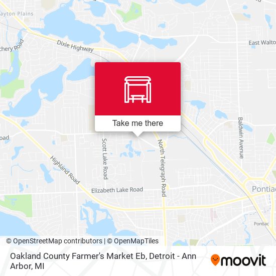 Mapa de Oakland County Farmer's Market Eb