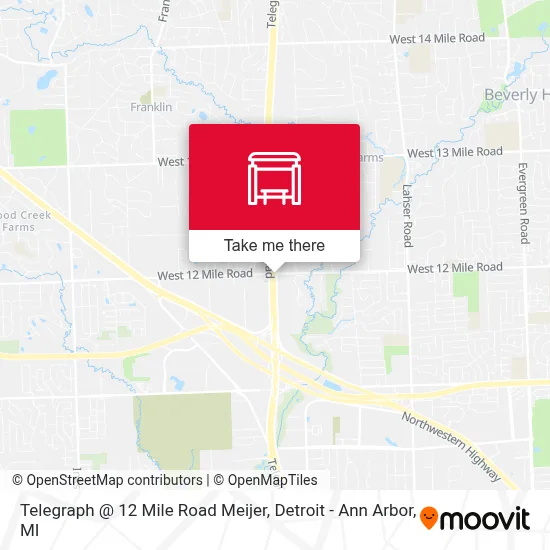 Telegraph @ 12 Mile Road Meijer map