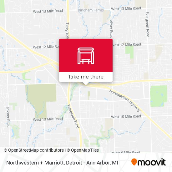 Northwestern + Marriott map
