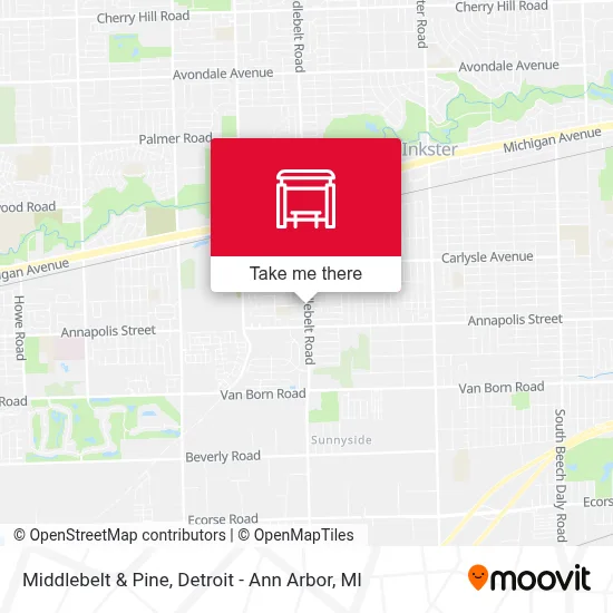 Middlebelt & Pine map
