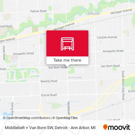 Middlebelt + Van Born SW map