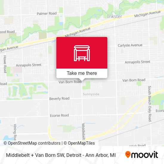 Middlebelt + Van Born SW map