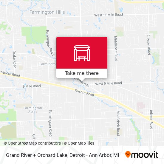 Grand River + Orchard Lake map