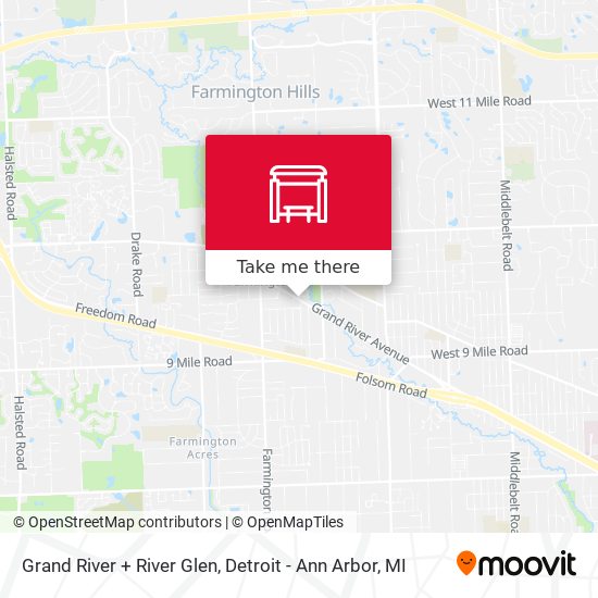 Mapa de Grand River + River Glen