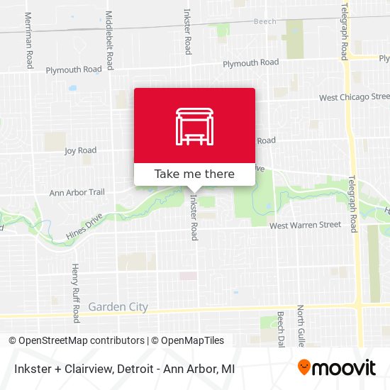 Mapa de Inkster + Clairview
