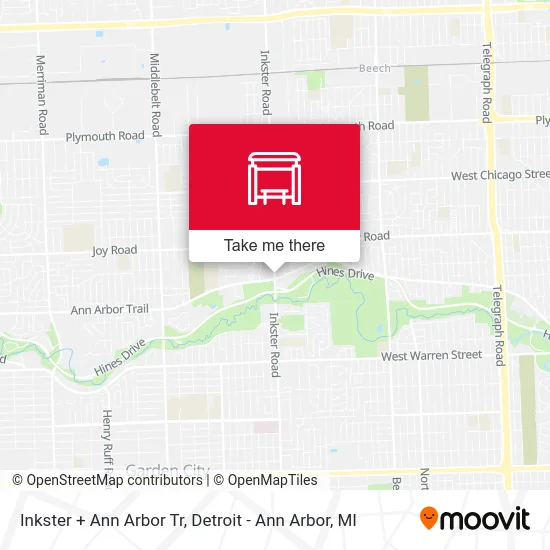 Inkster + Ann Arbor Tr map
