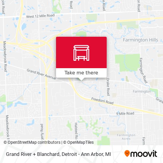 Grand River + Blanchard map