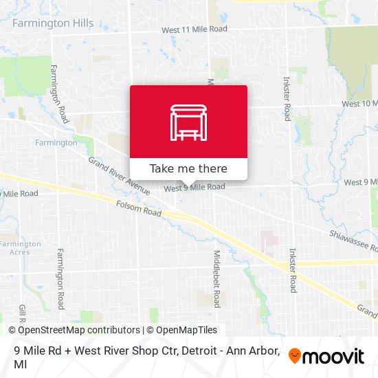 9 Mile Rd + West River Shop Ctr map