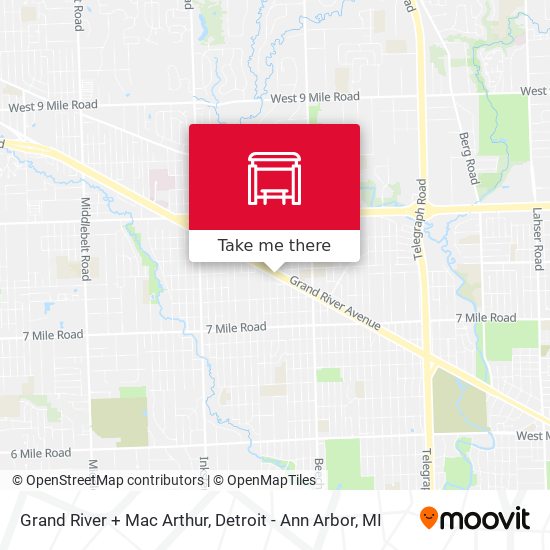 Mapa de Grand River + Mac Arthur