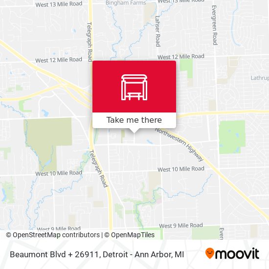Mapa de Beaumont Blvd + 26911