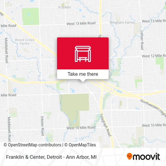 Franklin & Center map