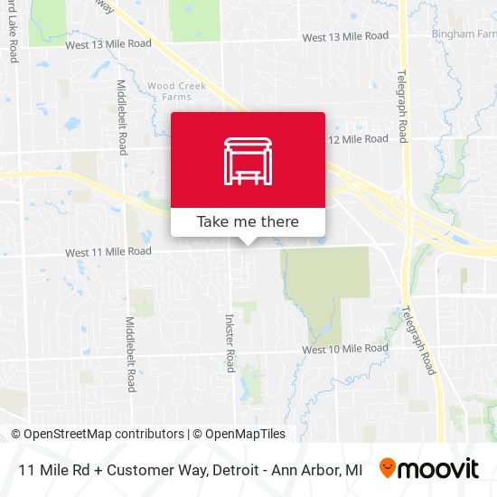 11 Mile Rd + Customer Way map