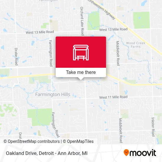 Oakland Drive map