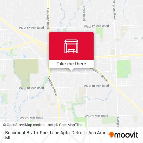 Beaumont Blvd + Park Lane Apts map