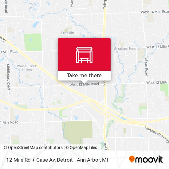 12 Mile Rd + Case Av map