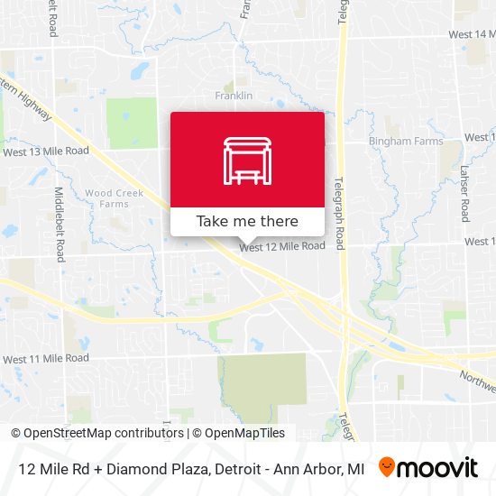12 Mile Rd + Diamond Plaza map