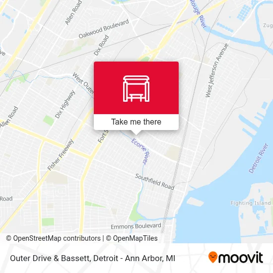 Outer Drive & Bassett map