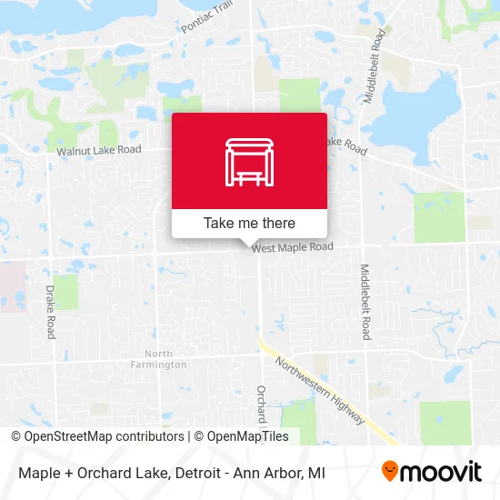 Maple + Orchard Lake map