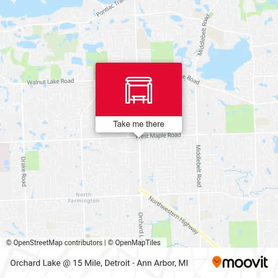 Orchard Lake @ 15 Mile map