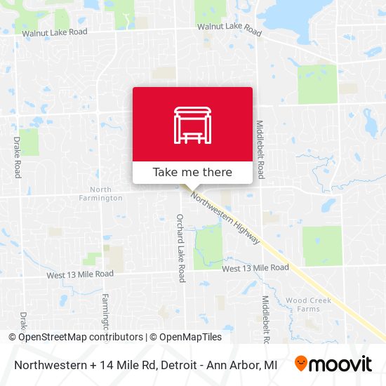 Mapa de Northwestern + 14 Mile Rd