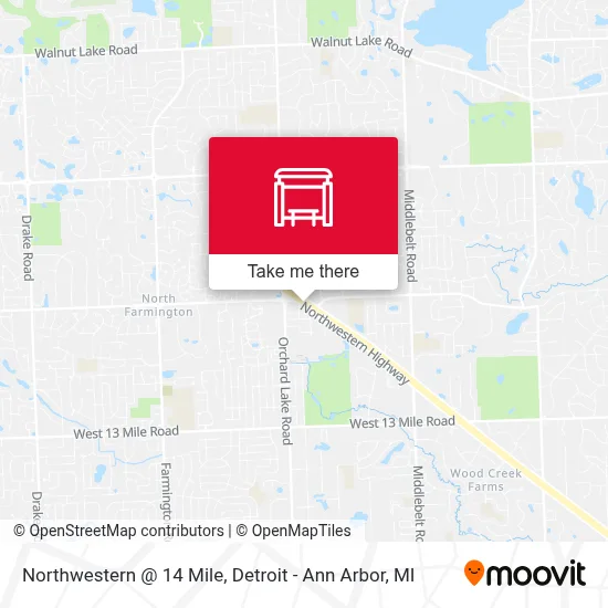 Northwestern @ 14 Mile map