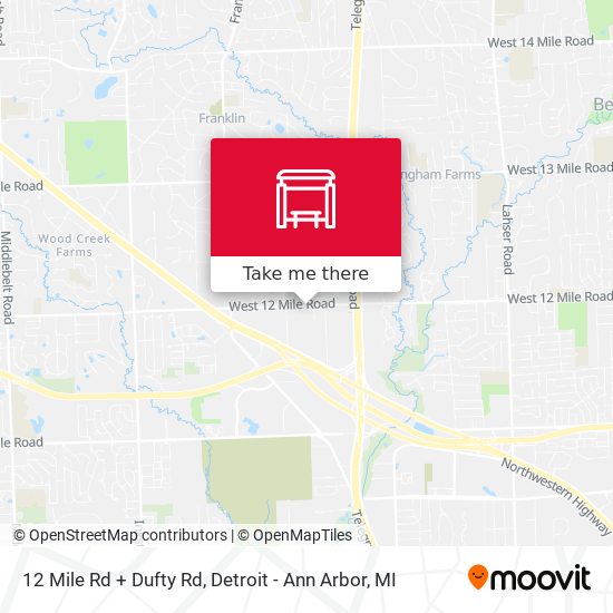 12 Mile Rd + Dufty Rd map