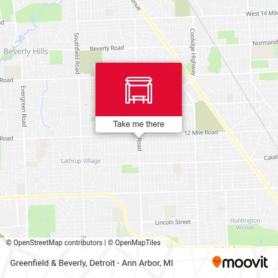 Greenfield & Beverly map