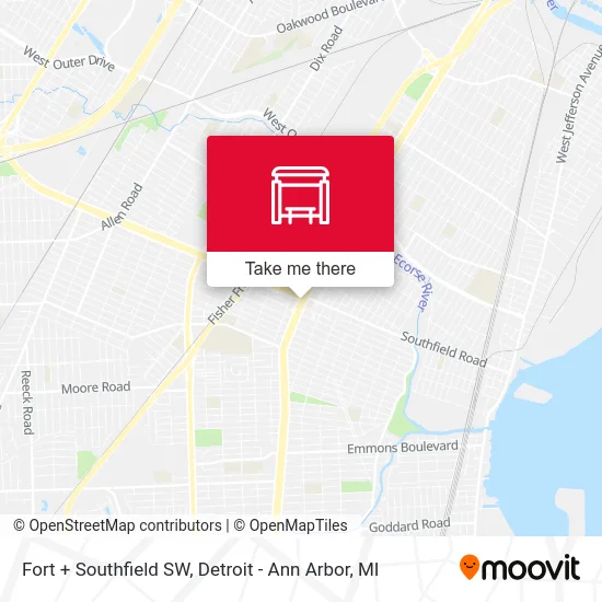 Fort + Southfield SW map