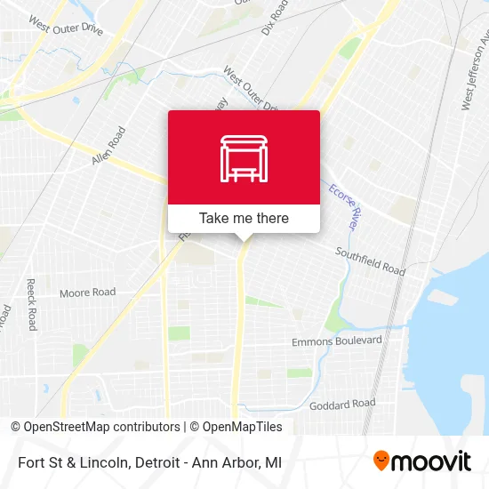 Fort St & Lincoln map