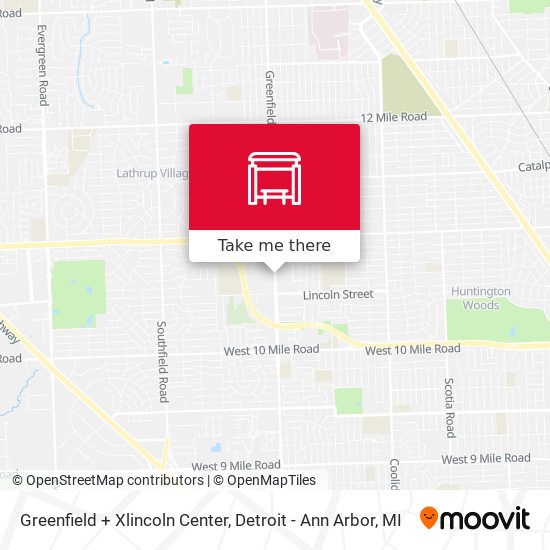 Mapa de Greenfield + Xlincoln Center