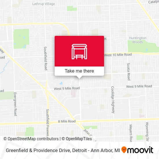 Greenfield & Providence Drive map