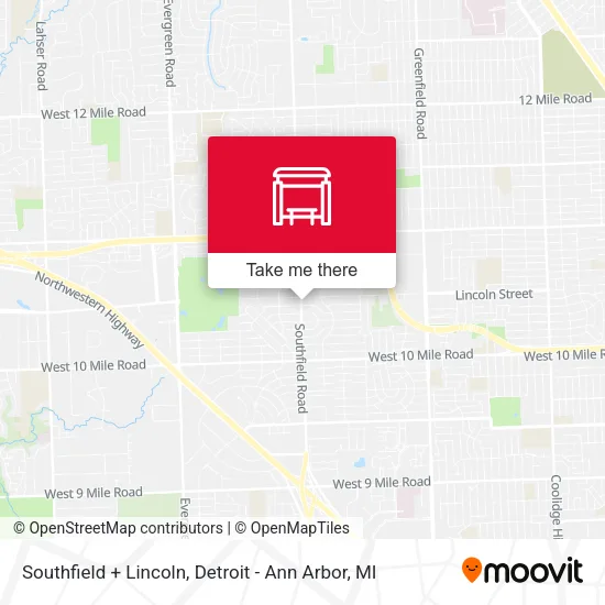 Mapa de Southfield + Lincoln