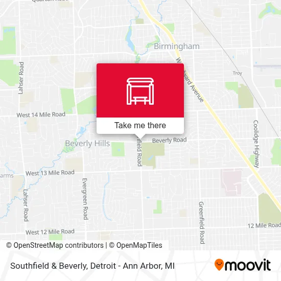 Southfield & Beverly map