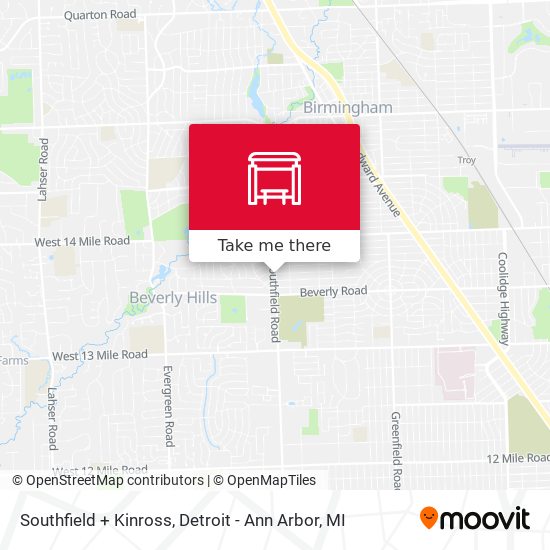 Mapa de Southfield + Kinross