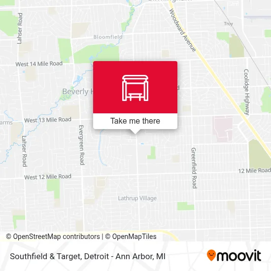 Southfield & Target map