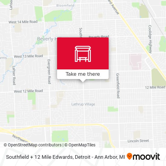 Southfield + 12 Mile Edwards map