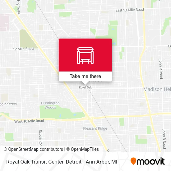 Royal Oak Transit Center map