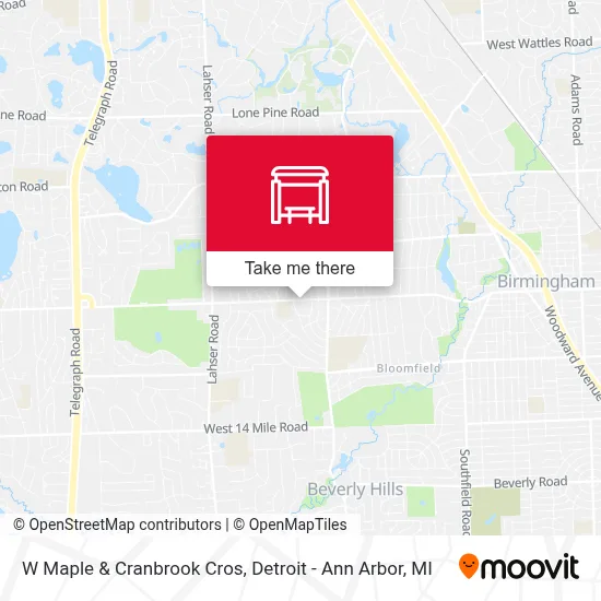 W Maple + Cranbrook Cros map