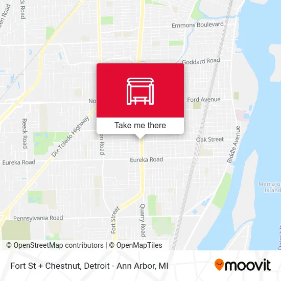 Fort St + Chestnut map