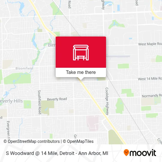 S Woodward @ 14 Mile map