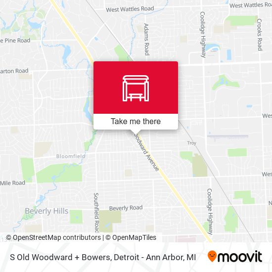 Mapa de S Old Woodward + Bowers