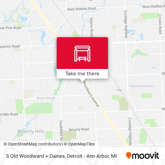 Mapa de S Old Woodward + Daines
