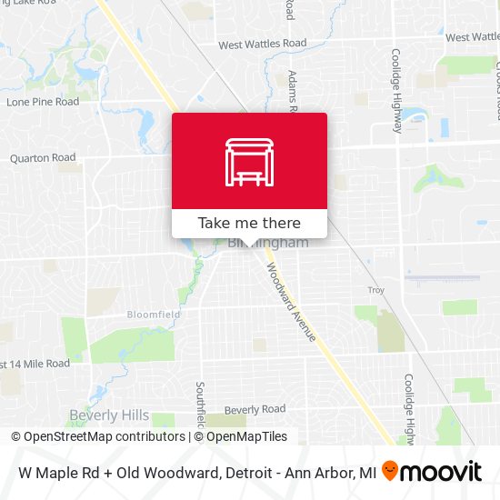 Mapa de W Maple Rd + Old Woodward