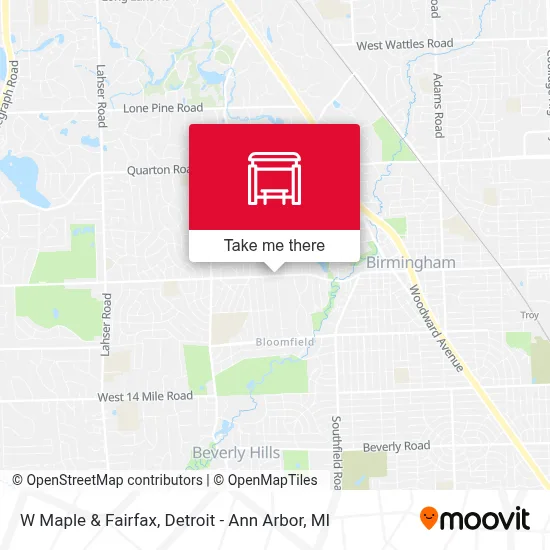 W Maple & Fairfax map