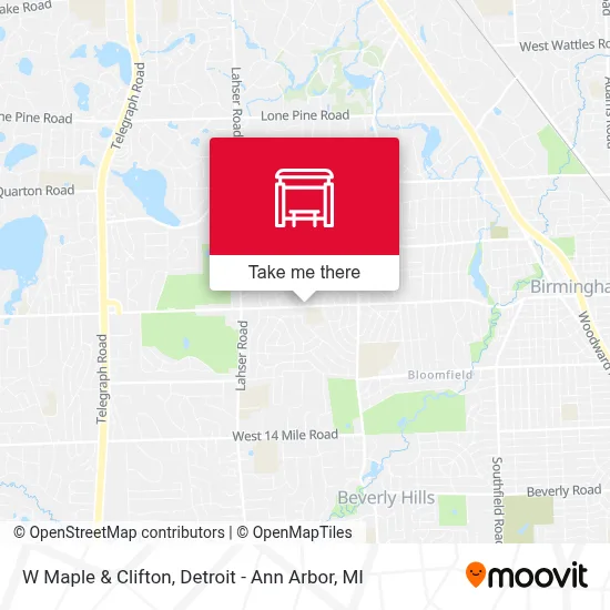 W Maple & Clifton map